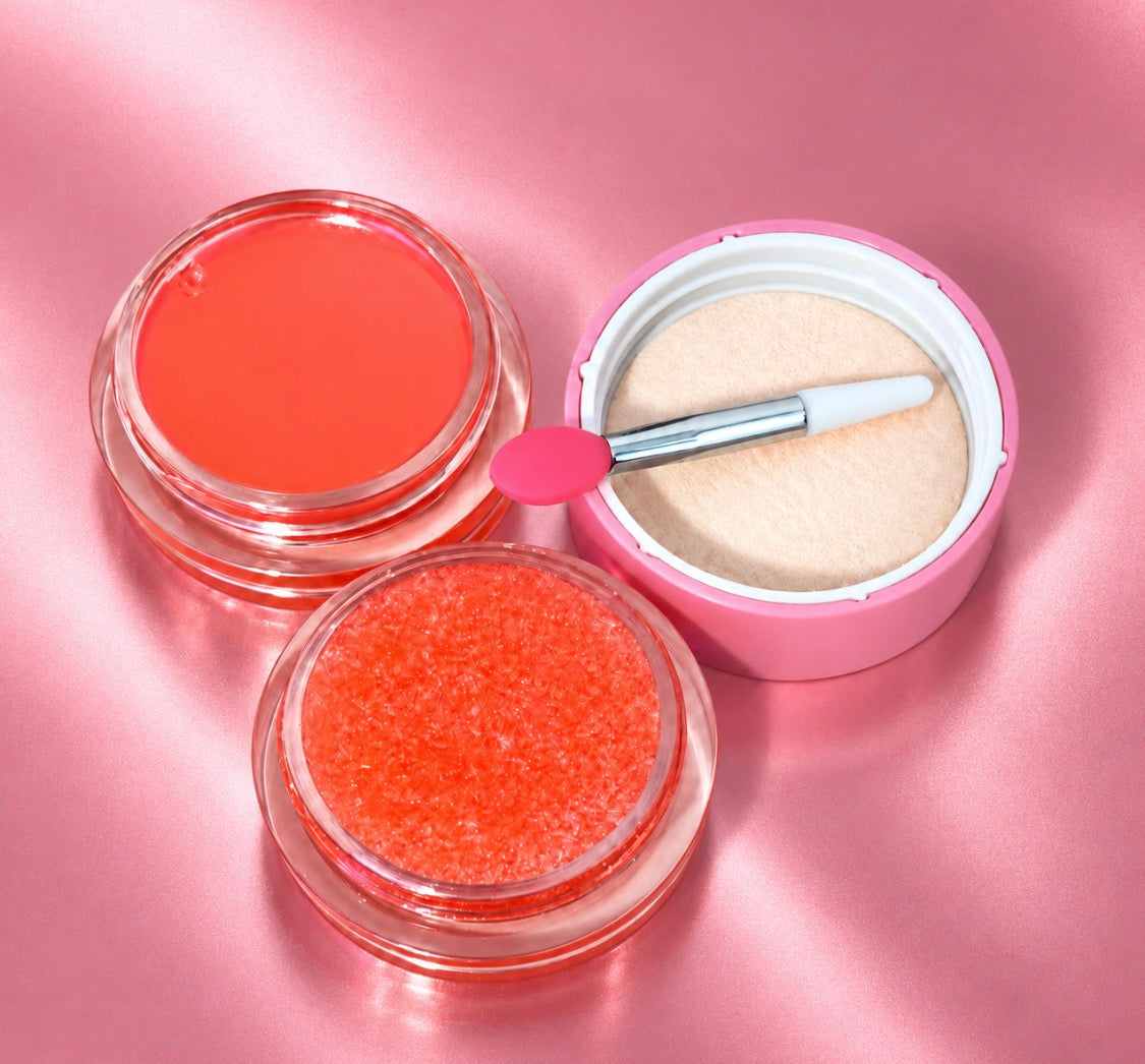 Goldenjasbeauty Soft Strawberry Lip Scrub + Balm 2-in-1
