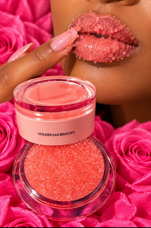 Goldenjasbeauty Soft Strawberry Lip Scrub + Balm 2-in-1